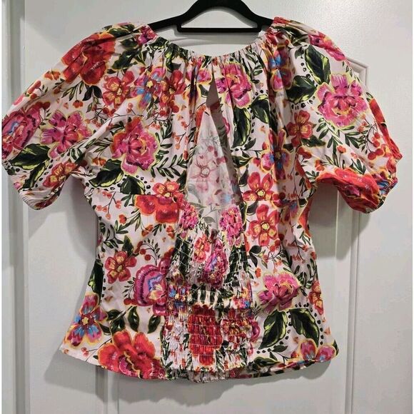 LEOTA Elsa Floral Print Stretch Organic Cotton Top Size 2X NWT MSRP $138 - Picture 4 of 13